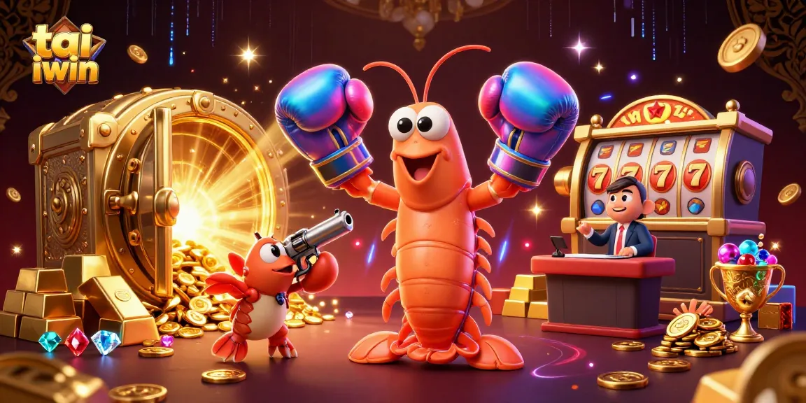 Play at tai iwin featuring vibrant 3D characters in a captivating casino treasure scene.