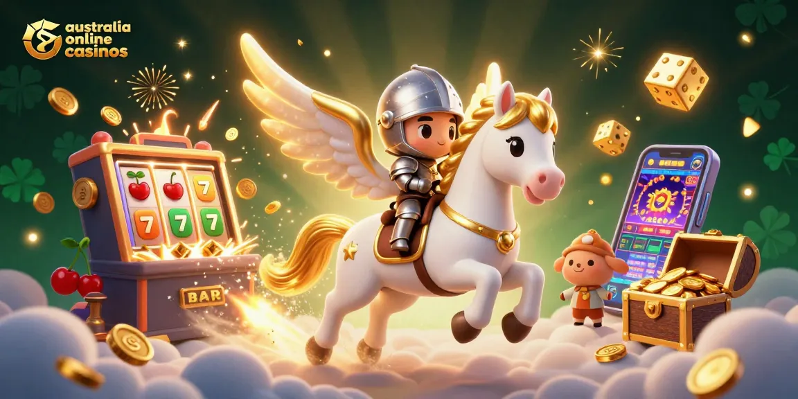 Experience thrilling gameplay at australia online casinos with vibrant characters and exciting slot machines.